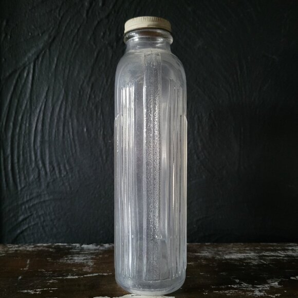 1930's Owens-Illinois Glass Company Bottle Flask w/ Cap Refrigerator Bottle - Picture 4 of 7